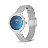 Daniel Wellington Crystalline Bezel Sterling Blue Dial Women's Watch DW00100825