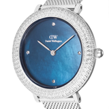 Daniel Wellington Crystalline Bezel Sterling Blue Dial Women's Watch DW00100825