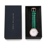 Daniel Wellington Crystalline Bezel Green Croc Rose Gold Women's Watch DW00100826