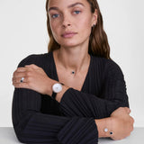 Daniel Wellington Crystalline Black Leather Strap Women's Watch DW00100827
