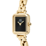 Daniel Wellington Quadro Mini Arch 3-link Onyx Sunray Gold Women's Watch DW00100851