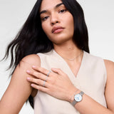 Daniel Wellington Petite Roman Numerals Date Silver Women's Watch DW00100858