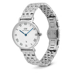 Daniel Wellington Petite Roman Numerals Date 5-link Silver Women's Watch DW00100859
