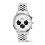 Daniel Wellington Iconic Arch 5-Link Off- White Panda Silver Men's Watch DW00100872