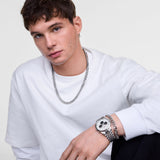 Daniel Wellington Iconic Arch 5-Link Off- White Panda Silver Men's Watch DW00100872