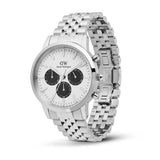 Daniel Wellington Iconic Arch 5-Link Off- White Panda Silver Men's Watch DW00100872