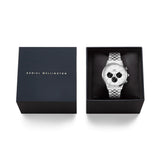 Daniel Wellington Iconic Arch 5-Link Off- White Panda Silver Men's Watch DW00100872