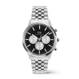Daniel Wellington Iconic Arch 5-Link Off- Onyx Panda Silver Men's Watch DW00100873