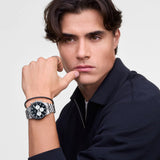 Daniel Wellington Iconic Arch 5-Link Off- Onyx Panda Silver Men's Watch DW00100873