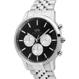 Daniel Wellington Iconic Arch 5-Link Off- Onyx Panda Silver Men's Watch DW00100873