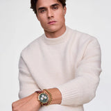 Daniel Wellington Iconic St Mawes Emerald Panda Gold Men's Watch DW00100876