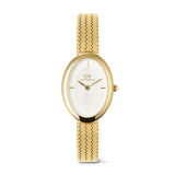 Daniel Wellington Juliette Braided Mesh White Sunray Gold Women's Watch DW00100880