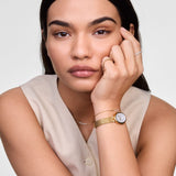 Daniel Wellington Juliette Braided Mesh White Sunray Gold Women's Watch DW00100880