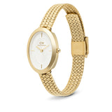 Daniel Wellington Juliette Braided Mesh White Sunray Gold Women's Watch DW00100880