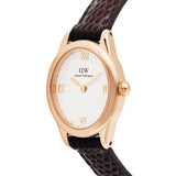 Daniel Wellington Ophelia Mini Brown Lizard Leather Strap Women's Watch DW00100894