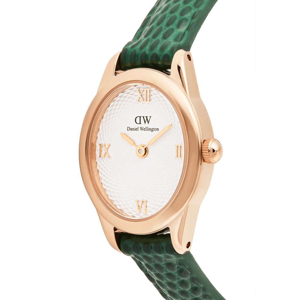 Daniel Wellington Ophelia Mini Green Lizard Leather Strap Women's Watch DW00100895