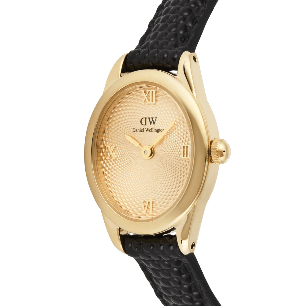 Daniel Wellington Ophelia Mini Black Lizard Leather Strap Women's Watch DW00100897