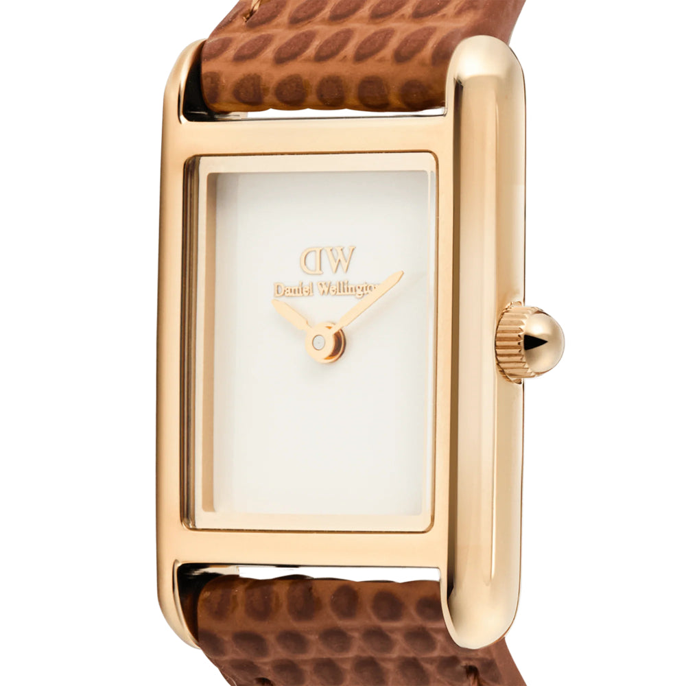 Daniel Wellington Bound Mini Light Brown Lizard Strap Women's Watch DW00100909