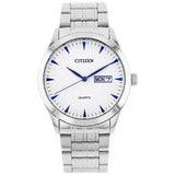 Citizen White Dial Silver Stainless Steel Strap Men Watch DZ5010-54A