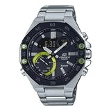 Casio Edifice Black Dial Silver Stainless Steel Strap Men Watch ECB-10DB-1ADF-P
