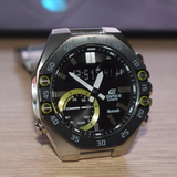 Casio Edifice Black Dial Silver Stainless Steel Strap Men Watch ECB-10DB-1ADF-P