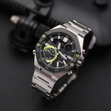 Casio Edifice Black Dial Silver Stainless Steel Strap Men Watch ECB-10DB-1ADF-P