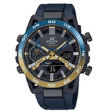 Casio Edifice Black Dial Blue Resin Strap Men Watch ECB-2000NP-1ADF