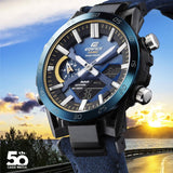 Casio Edifice Sospensione Mobile Link Solar Powered Blue Strap Men's Watch ECB-2000SS-2ADR