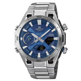 Casio Edifice Blue Dial Stainless Steel Strap Men's Watch - Mobile Link | ECB-2300D-2ADF