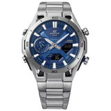 Casio Edifice Blue Dial Stainless Steel Strap Men's Watch - Mobile Link | ECB-2300D-2ADF