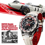 Casio Edifice White Genuine Leather Strap Men's Watch ECB-2300HR-1ADR