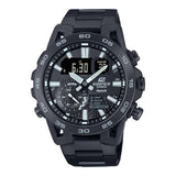Casio Edifice Black Dial Stainless Steel Strap Men Watch ECB-40BK-1ADF