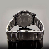Casio Edifice Black Dial Silver Stainless Steel Strap Men Watch ECB-40DB-1ADF