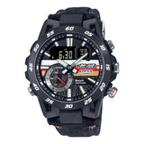 Casio Edifice Black Alcantara Material Band Men Watch ECB-40MU-1ADR
