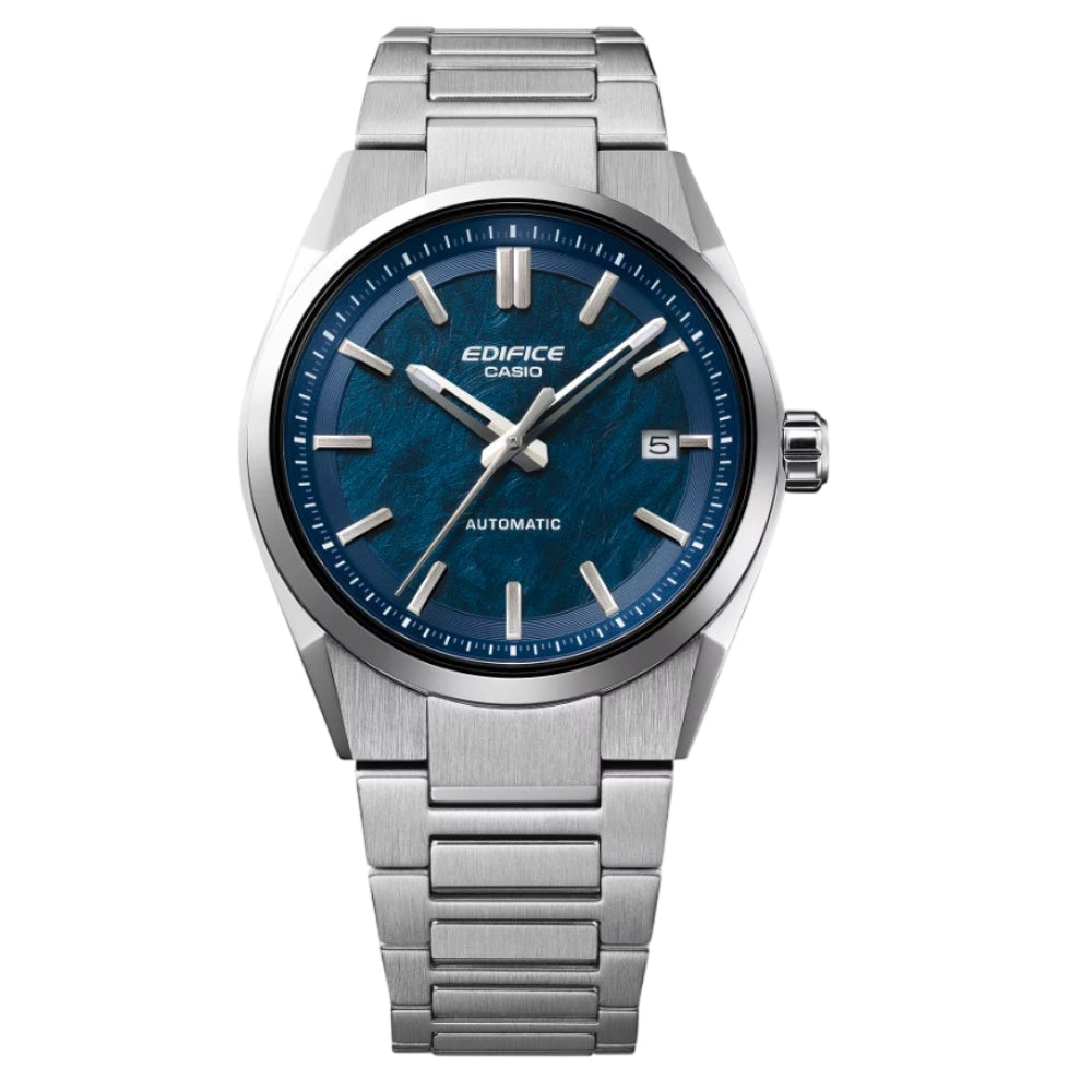 Casio Edifice Blue Dial Silver Stainless Steel Strap Men's Watch EFK-110D-2ADR