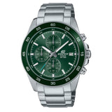 Casio Edifice Green Dial Silver Stainless Steel Strap Men Watch EFR-526D-3AVUDF-P