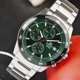 Casio Edifice Green Dial Silver Stainless Steel Strap Men Watch EFR-526D-3AVUDF