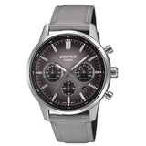 Casio Edifice Chronograph Grey Leather/Cloth Strap Men's Watch EFR-575C-8ADF-P