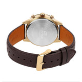 Casio Edifice Chronograph Brown Leather Strap Men's Watch EFR-575CL-5ADF