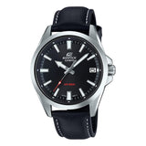 Casio Edifice Black Leather Strap Men Watch EFV-100L-1AVUDF-P