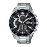 Casio Edifice Chronograph Black Dial Silver Stainless Steel Strap Men Watch EFV-550D-1AVUDF-P