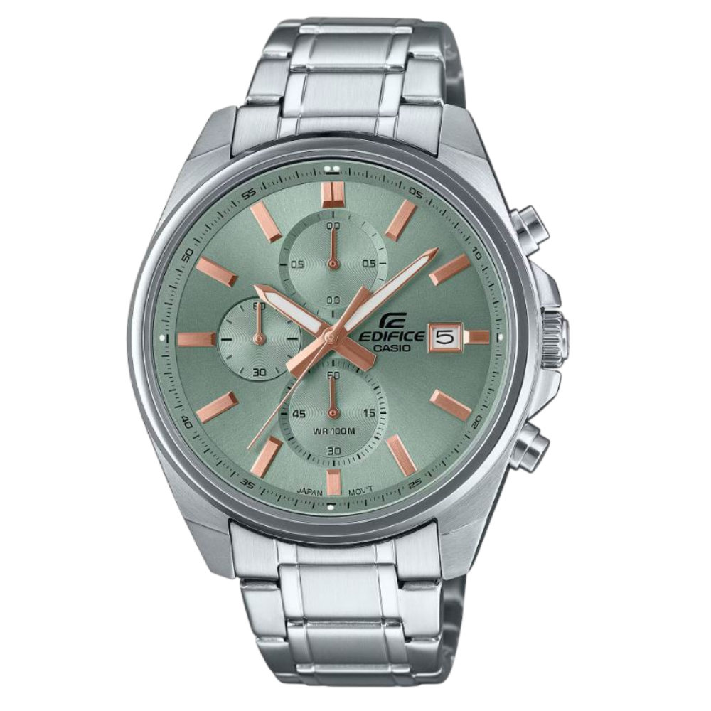Casio Edifice Silver Stainless Steel Strap Men Watch EFV-610DE with P Series