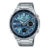 Casio Edifice Blue Dial Silver Stainless Steel Strap Men Watch EFV-C110D-2BDF