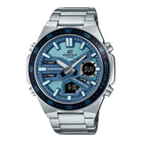 Casio Edifice Blue Dial Silver Stainless Steel Strap Men Watch EFV-C110D-2BVUDF-P