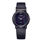 Citizen Eco-Drive Black Leather Strap Women Watch EG7095-13E