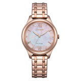 Citizen Sakura Eco-Drive Rose Gold Stainless Steel Strap Women's Watch EM0508-98W