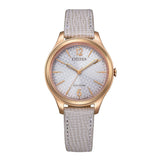 Citizen Eco-Drive Brown Leather Strap Women Watch EM0509-10A
