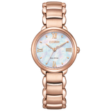 Citizen Eco-Drive Rose Gold Stainless Steel Strap Women's Watch EM0928-84D