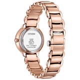 Citizen Eco-Drive Rose Gold Stainless Steel Strap Women's Watch EM0928-84D