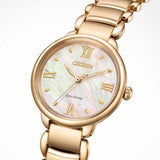 Citizen Eco-Drive Rose Gold Stainless Steel Strap Women Watch EM0929-81Y